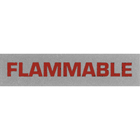 Étiquettes pour traitement spécial «Flammable», 5" lo x 2" la, Noir/rouge PB421 | Meunier Outillage Industriel
