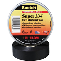 Scotch&reg; Super 33 Tape, 19 mm (3/4") x 20.1 m (66'), Black, 7 mils Meunier Outillage Industriel