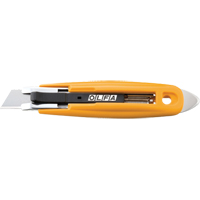 Self-Retracting Safety Knife with Tape Slitter, 17.5 mm, Carbon Steel, Plastic Handle Meunier Outillage Industriel