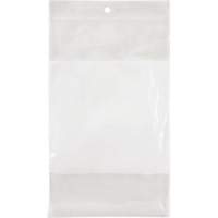 White Block Poly Bags, Reclosable, 8" x 5", 2 mils PF933 | Meunier Outillage Industriel