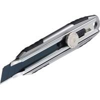 Knife with Ratchet Lock, 18 mm, Carbon Steel, Heavy-Duty, Aluminum Handle Meunier Outillage Industriel