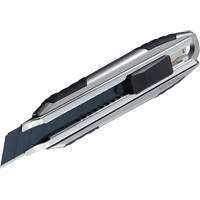 Knife with Auto-Lock, 18 mm, Carbon Steel, Heavy-Duty, Aluminum Handle PG170 | Meunier Outillage Industriel