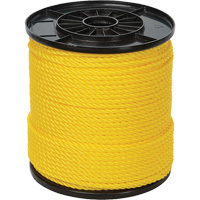 1/4" Yellow Twisted 3-Strand Rope, Polypropylene, 550' Meunier Outillage Industriel