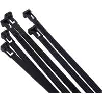 Re-Usable Cable Tie, 14" Long, 50 lbs. Tensile Strength, Black Meunier Outillage Industriel