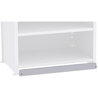 Plaque de base/façade pour rangement de bacs sur rayonnage enclenchable Interlok Meunier Outillage Industriel
