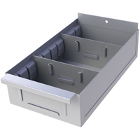Boîte pour tablette de rayonnage enclenchable Interlok, Acier, 5-5/8" la x 18" p, 4-3/4" h, Gris Meunier Outillage Industriel