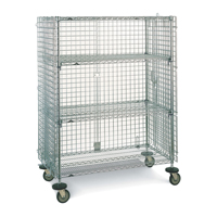 Wire Shelf Cart, Chrome Plated, 21-1/2" x 68-1/2" x 40", 500 lbs. Capacity RL390 | Meunier Outillage Industriel