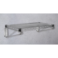 Direct Wall Mount for Chromate Wire Shelving, Single Bracket, 200 lbs. Capacity, 14" D Meunier Outillage Industriel