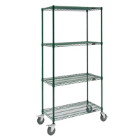 Wire Shelf Cart, Epoxy Finish, 36" x 80" x 18", 800 lbs. Capacity Meunier Outillage Industriel