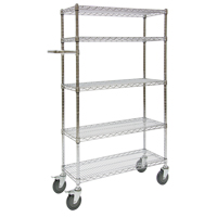 Push Cart, Chrome Plated, 30' x 60" x 14", 800 lbs. Capacity Meunier Outillage Industriel