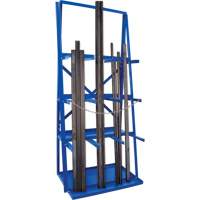 Bar Storage Rack, Vertical, 3 Levels, 36" W x 24" D x 84" H, 3000 lbs. Cap. Meunier Outillage Industriel