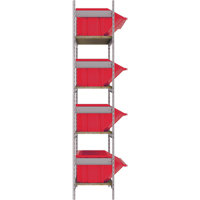 &eacute;tag&egrave;res larges avec bacs g&eacute;ants en plastique, Acier, Sans boulons, Capacit&eacute; 800 lb, 66" la x 72" h x 18" p Meunier Outillage Industriel
