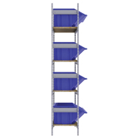 &eacute;tag&egrave;res larges avec bacs g&eacute;ants en plastique, Acier, Sans boulons, Capacit&eacute; 800 lb, 66" la x 72" h x 18" p Meunier Outillage Industriel