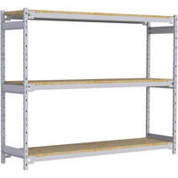 Wide Span Record Storage Shelving, Steel, 3 Shelves, 72" W x 18" D x 60" H Meunier Outillage Industriel
