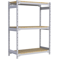 Wide Span Record Storage Shelving, Steel, 3 Shelves, 42" W x 18" D x 60" H Meunier Outillage Industriel