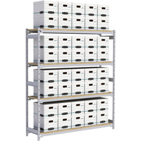 Wide Span Record Storage Shelving, Steel, 4 Shelves, 72" W x 18" D x 84" H Meunier Outillage Industriel