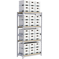 Wide Span Record Storage Shelving, Steel, 4 Shelves, 42" W x 18" D x 84" H Meunier Outillage Industriel