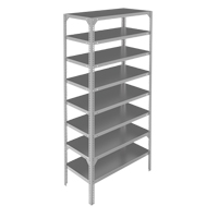 Shelving Unit, Galvanized Steel, Slotted Angle, 400 lbs. Capacity, 36" W x 96" H x 18" D Meunier Outillage Industriel