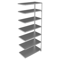 Shelving Unit, Galvanized Steel, Slotted Angle, 400 lbs. Capacity, 36" W x 84" H x 18" D Meunier Outillage Industriel
