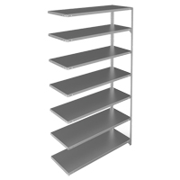 Shelving Unit, Galvanized Steel, Slotted Angle, 275 lbs. Capacity, 48" W x 84" H x 18" D Meunier Outillage Industriel