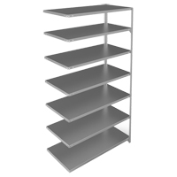 &eacute;l&eacute;ment de rayonnage, Acier galvanis&eacute;, Montant &agrave; fente, Capacit&eacute; 275 lb, 48" la x 84" h x 24" p Meunier Outillage Industriel