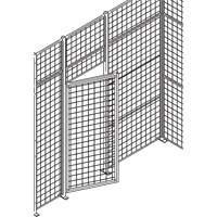Standard-Duty Wire Mesh Partition Swing Door, 3' W x 7' H RN626 | Meunier Outillage Industriel