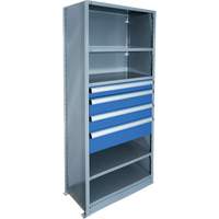 Cabinet d'entreposage à tiroirs intégré Interlok RN747 | Meunier Outillage Industriel