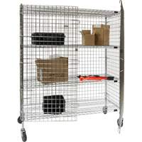 Security Cart, Chrome Plated, 60" x 69" x 24", 500 lbs. Capacity Meunier Outillage Industriel