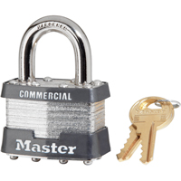Cadenas commerciaux - mod&egrave;le 1KA, Cl&eacute;s identiques, Acier lamin&eacute;, Largeur de 1-3/4" Meunier Outillage Industriel