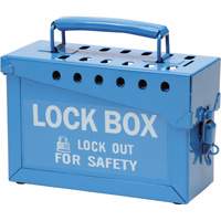 Portable Metal Lock Box, Blue SAC281 | Meunier Outillage Industriel