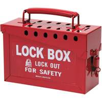 Portable Metal Lock Box, Red SAC639 | Meunier Outillage Industriel