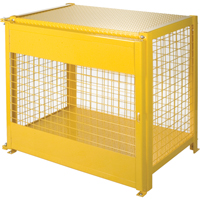 Gas Cylinder Cabinets, 6 Cylinder Capacity, 44" W x 30" D x 37" H, Yellow SAF836 | Meunier Outillage Industriel
