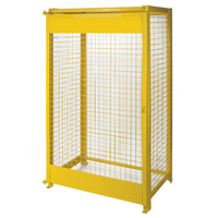 Gas Cylinder Cabinets, 10 Cylinder Capacity, 44" W x 30" D x 74" H, Yellow SAF837 | Meunier Outillage Industriel