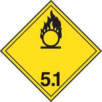 TDG Shipping Labels, Class 5.1, Oxidizing Substances, Paper Meunier Outillage Industriel
