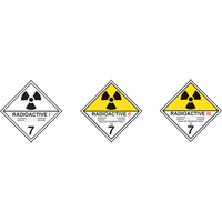 Category 1 Radioactive Materials TDG Shipping Labels, 4" L x 4" W, Black on White SAG876 | Meunier Outillage Industriel