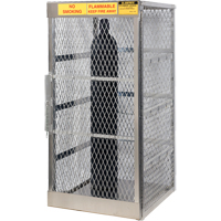 Aluminum LPG Cylinder Locker Storage, 10 Cylinder Capacity, 30" W x 32" D x 65" H, Silver SAI576 | Meunier Outillage Industriel
