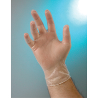 Examination Grade Gloves, Small, Vinyl, 4-mil, Powder-Free, Clear, Class 2 SAI677 | Meunier Outillage Industriel