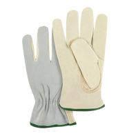 Gants de conducteur &agrave; dos fendu, Moyen, Paume en Cuir fleur de vache Meunier Outillage Industriel