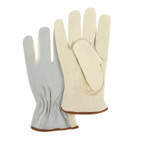 Gants de conducteur &agrave; dos fendu, Grand, Paume en Cuir fleur de vache Meunier Outillage Industriel