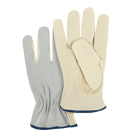 Gants de conducteur &agrave; dos fendu, T-Grand, Paume en Cuir fleur de vache Meunier Outillage Industriel