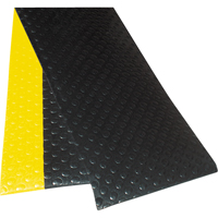 No. 417 Bubble Sof-Tred With Dyna-Shield Mats, Bubbled, 3' x 12' x 1/2", Black/Yellow, PVC Meunier Outillage Industriel