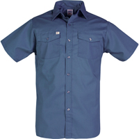 Work Shirts, Men's, Small, Navy Blue Meunier Outillage Industriel
