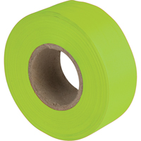 Flagging Tape, 1.1875" W x 150' L, Fluorescent Lime Meunier Outillage Industriel