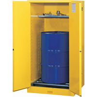 Sure-Grip&reg; EX Vertical Drum Storage Cabinets, 55 US gal. Cap., Yellow Meunier Outillage Industriel