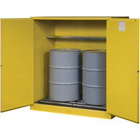 Sure-Grip&reg; EX Vertical Drum Storage Cabinets, 110 US gal. Cap., 2 Drums, Yellow Meunier Outillage Industriel