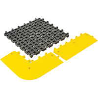 ErgoDeck&reg; General Purpose No. 564 Matting, PVC, 1-1/2' W x 1-1/2' L, 7/8" Thick, Charcoal Meunier Outillage Industriel