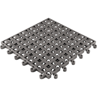 ErgoDeck&reg; General Purpose No. 564 Matting, PVC, 1-1/2' W x 1-1/2' L, 7/8" Thick, Charcoal Meunier Outillage Industriel