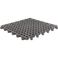ErgoDeck&reg; General Purpose No. 564 Matting, PVC, 1-1/2' W x 1-1/2' L, 7/8" Thick, Charcoal Meunier Outillage Industriel