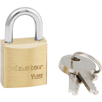 Economy V-Line Padlocks, Keyed Alike, Brass Coating, 1-1/2" Width Meunier Outillage Industriel