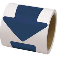 D&eacute;calcomanie en couleur pour le marquage des planchers, Fl&egrave;che, 4" lo x 4" la, Bleu, Vinyle Meunier Outillage Industriel